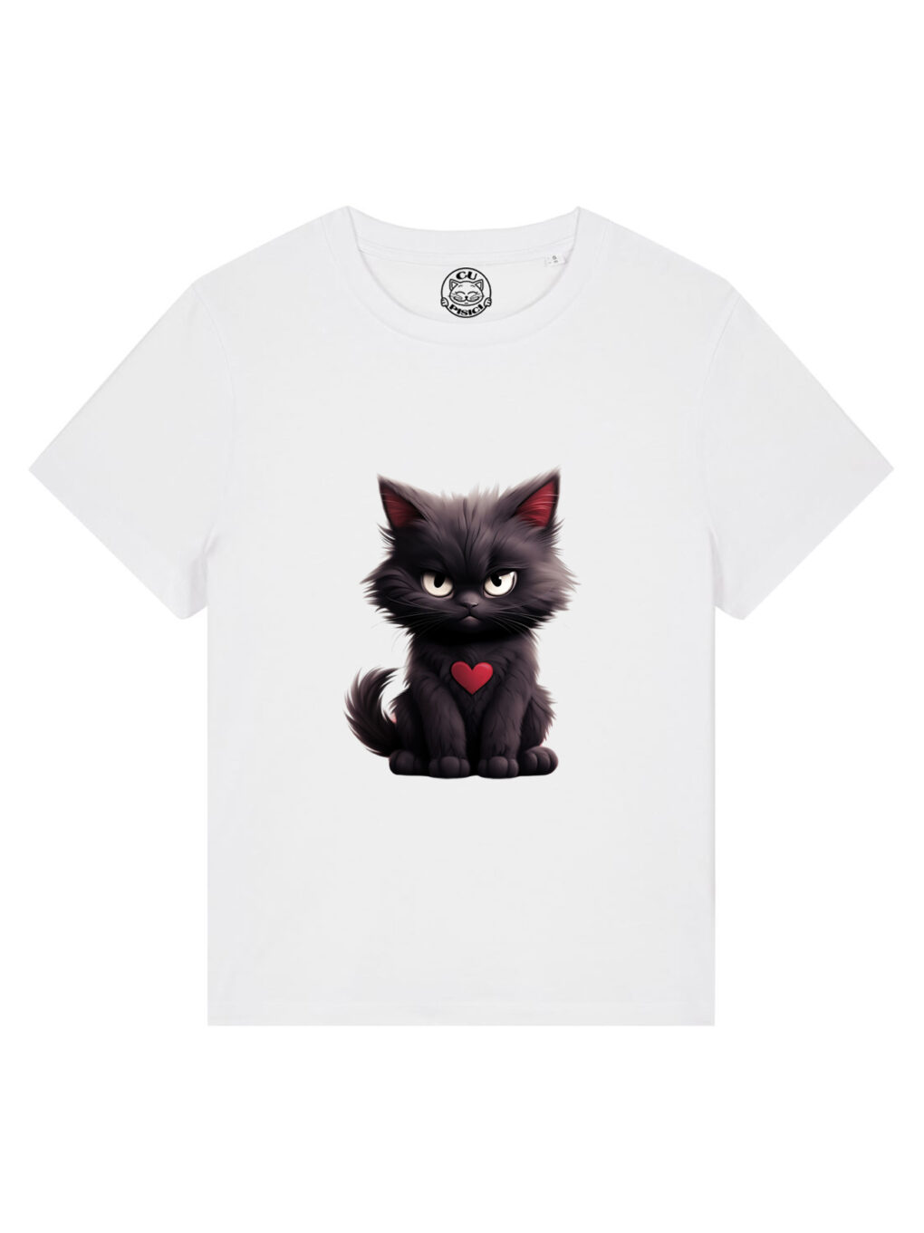 Tricou bumbac organic-Grumpy Meowlentine, Femei