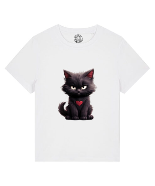 Tricou bumbac organic-Grumpy Meowlentine, Femei