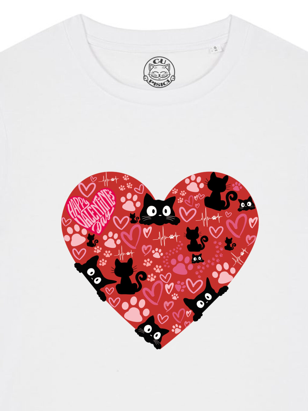 Tricou bumbac organic-I Love Cats, Femei