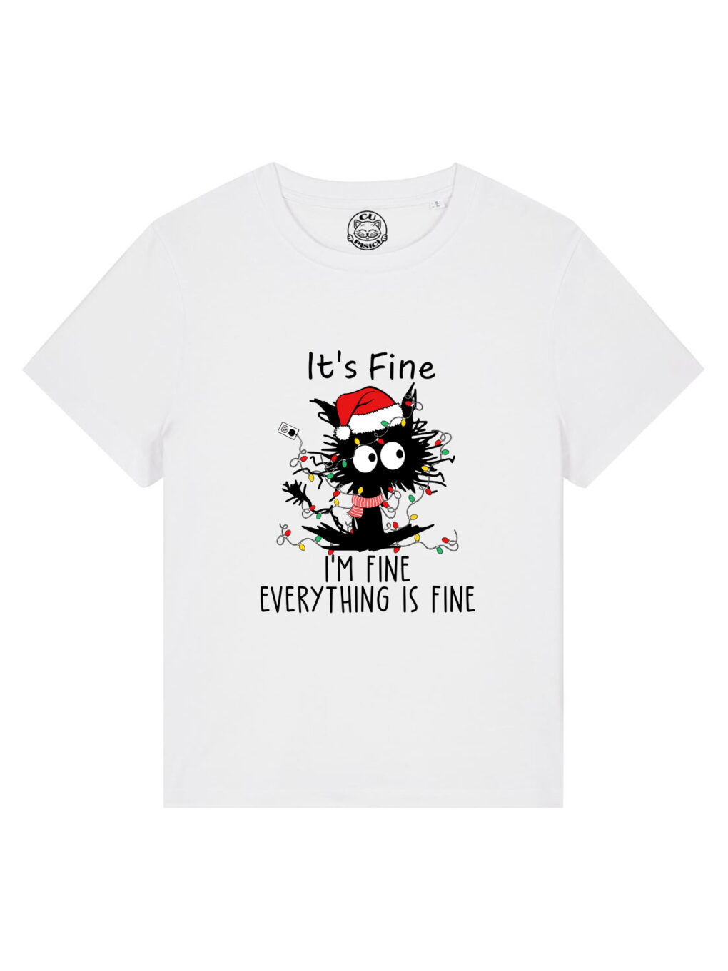 Tricou bumbac organic-I’m Fine for Christmas, Femei