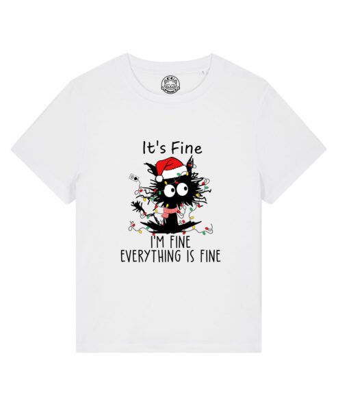 Tricou bumbac organic-I’m Fine for Christmas, Femei