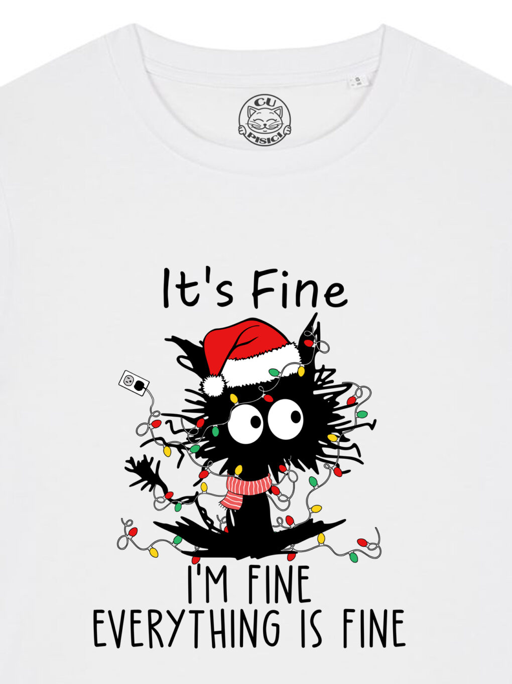 Tricou bumbac organic-I’m Fine for Christmas, Femei