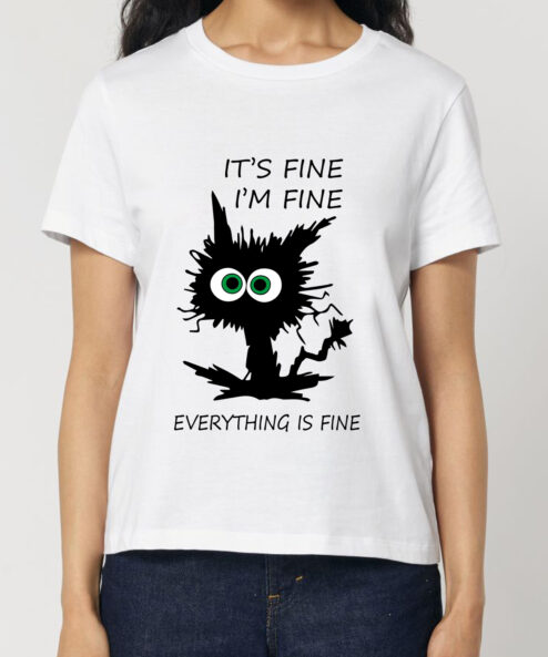 Tricou bumbac organic-I'm Fine, Femei