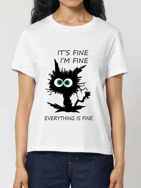 Tricou bumbac organic-I'm Fine, Femei