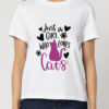 Tricou bumbac organic-Just A Girl Who Loves Cats, Femei