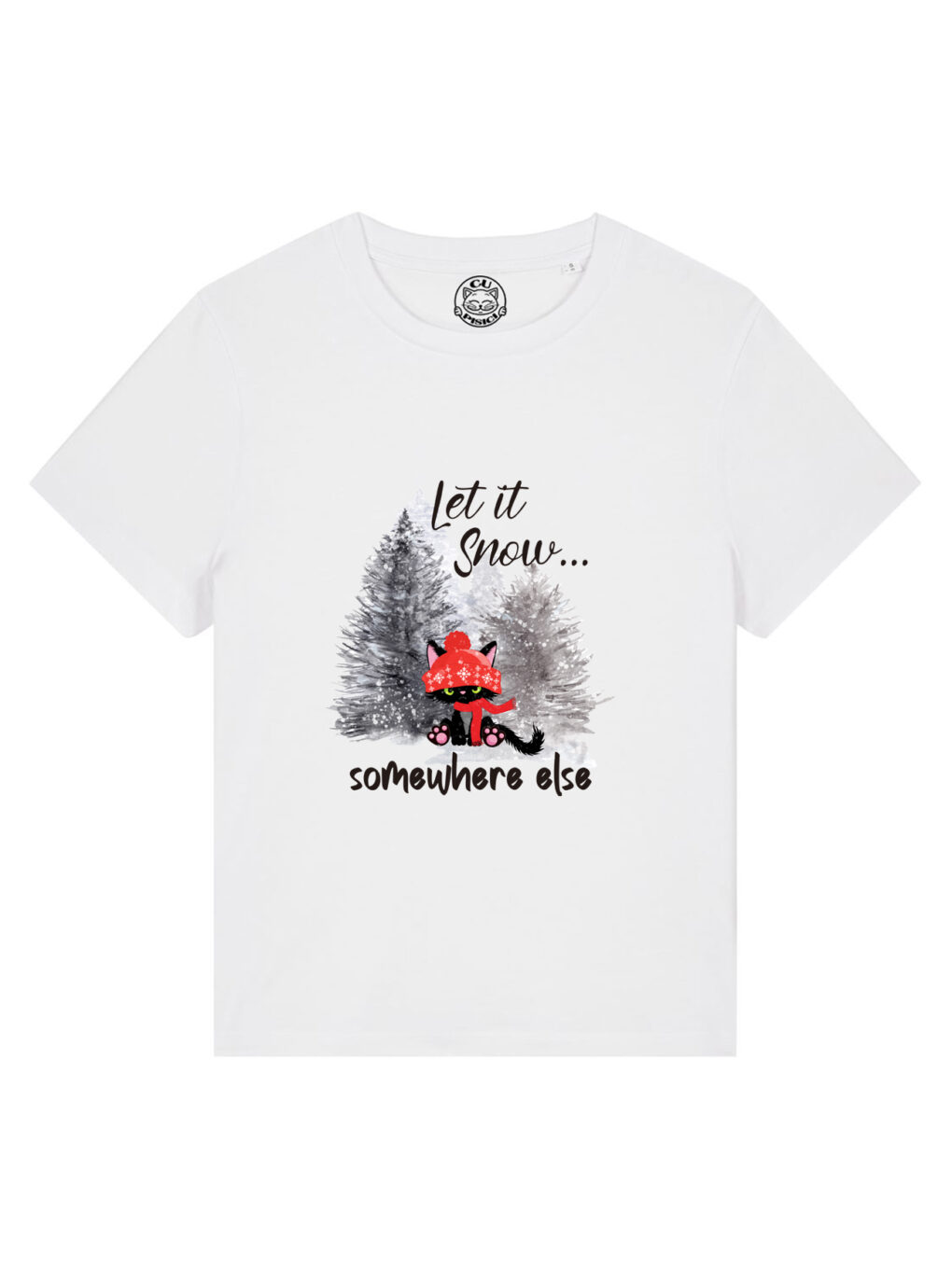 Tricou bumbac organic-Let it Snow..., Femei