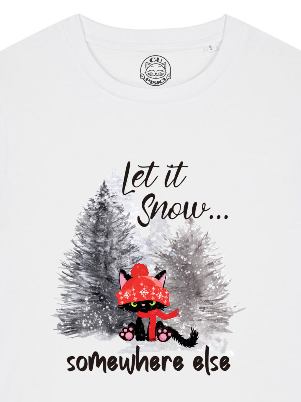 Tricou bumbac organic-Let it Snow..., Femei