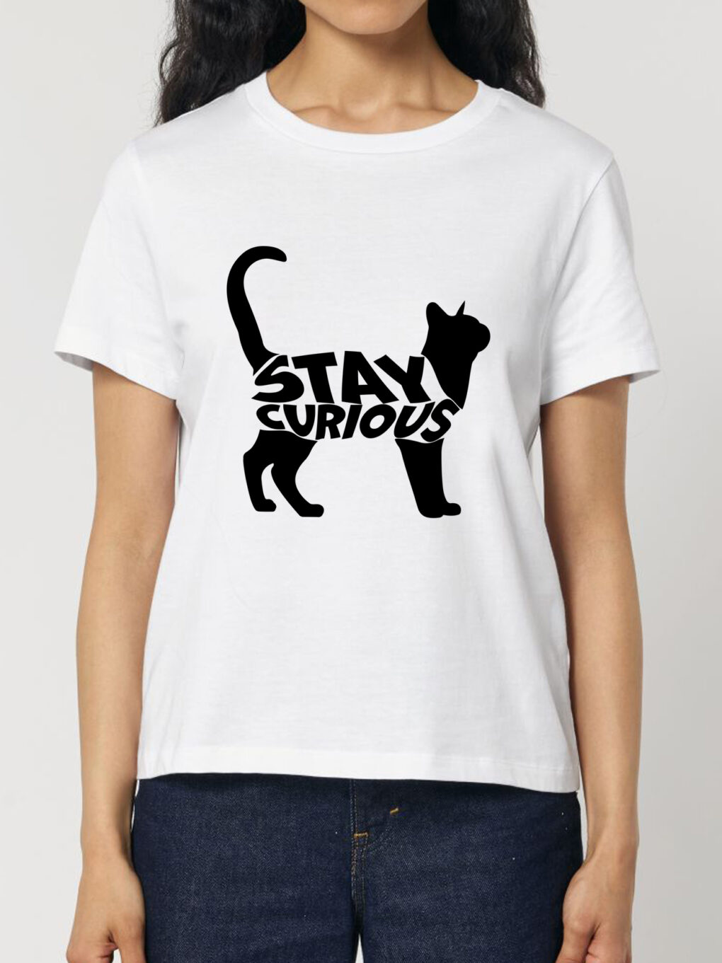 Tricou bumbac organic-Stay Curious, Femei