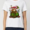 Tricou bumbac organic-Sweet Christmas Cat, Femei