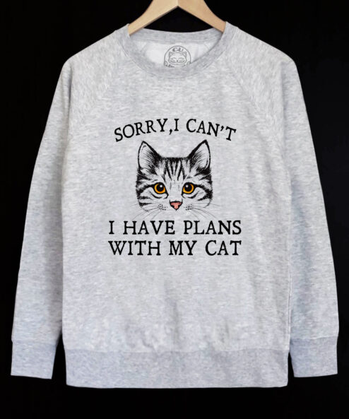 Bluza Printata-I Have Plans With My Cat, Barbati