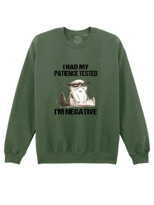 Bluza printata-I Had My Patience Tested, Unisex