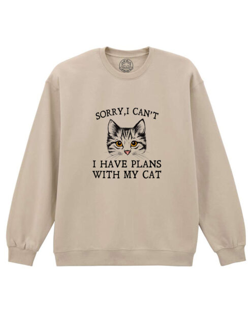 Bluza Printata-I Have Plans With My Cat, Unisex