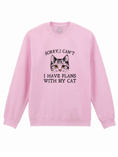 Bluza Printata-I Have Plans With My Cat, Unisex