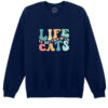 Bluza printata-Life is Better With Cats, Unisex