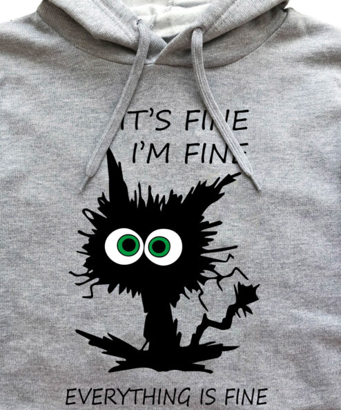 Hanorac printat-I'm Fine, Unisex