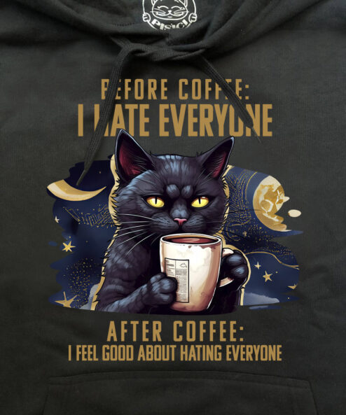 Hanorac printat-After Coffee, Unisex