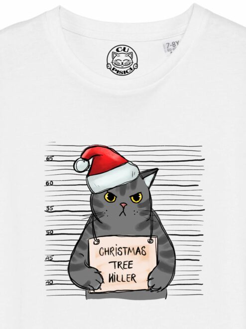 Tricou din bumbac organic Premium-Christmas Tree Killer