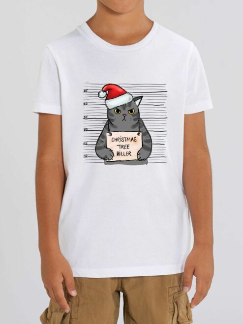 Tricou din bumbac organic Premium-Christmas Tree Killer