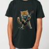 Tricou din bumbac organic Premium-Pisica Chitarista