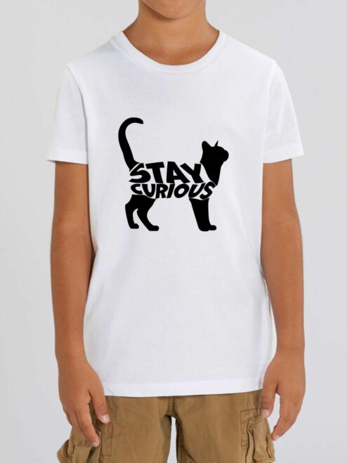 Tricou din bumbac organic Premium-Stay Curious