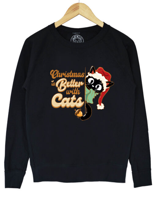 Bluza Printata-Christmas Is Better With Cats, Barbati