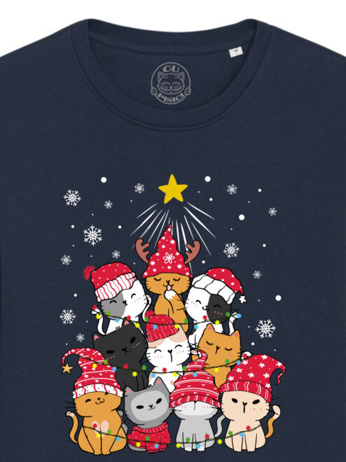 Bluza Premium-Meow Christmas Tree, Unisex