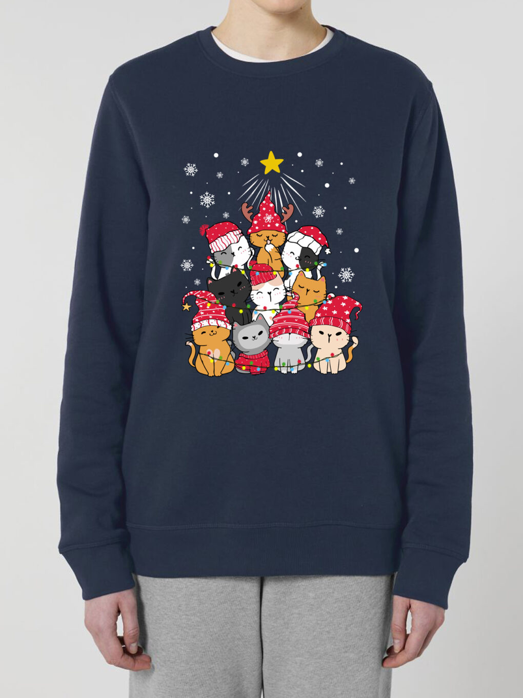 Bluza Premium-Meow Christmas Tree, Unisex