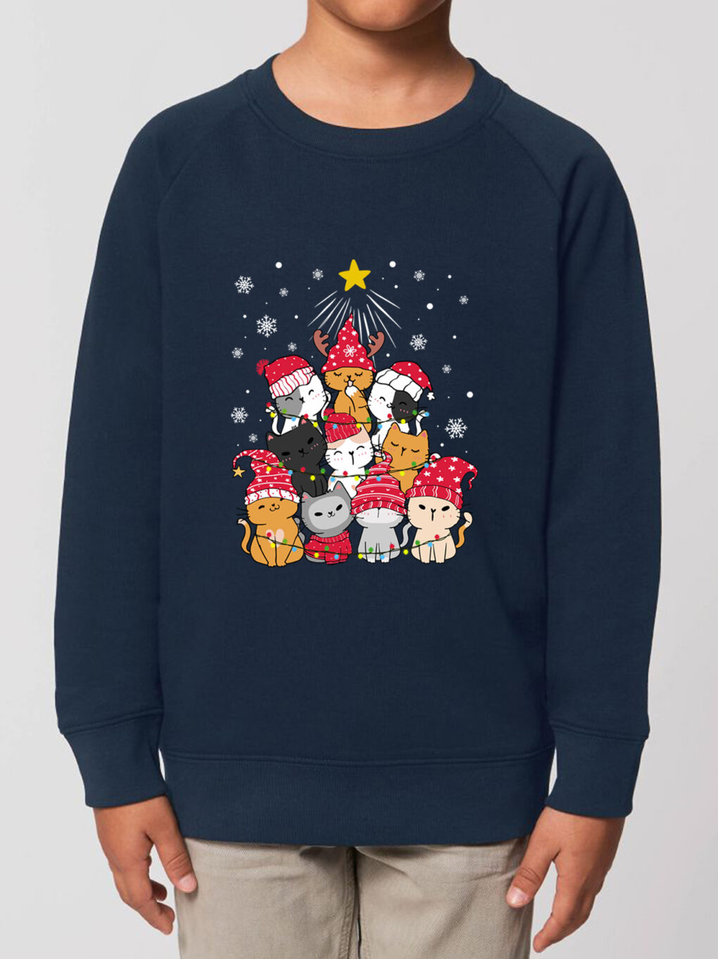 Bluza Premium-Meow Christmas Tree, Copii