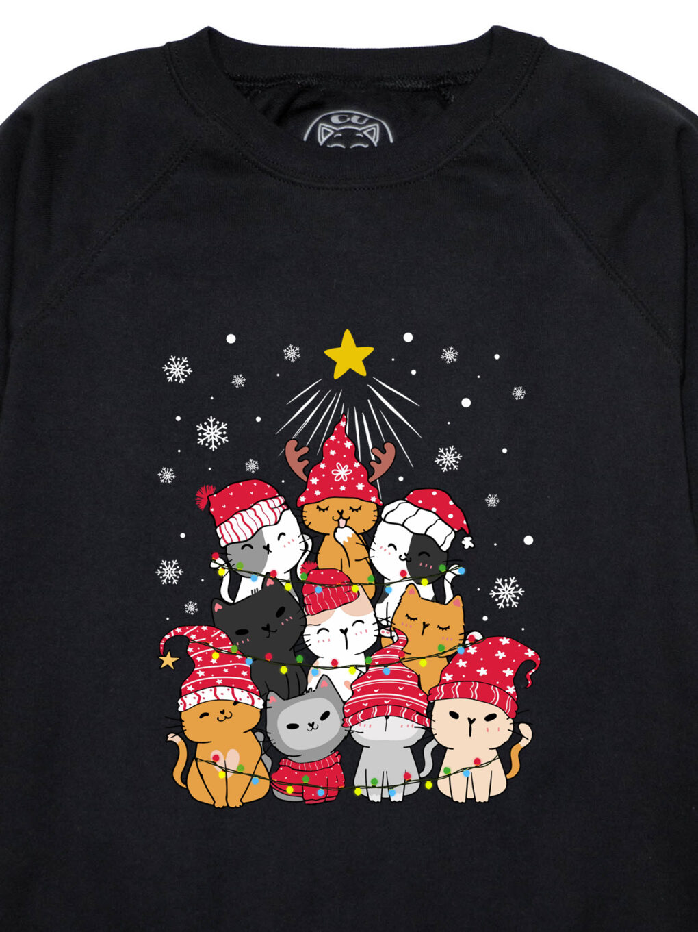 Bluza Printata-Meow Christmas Tree