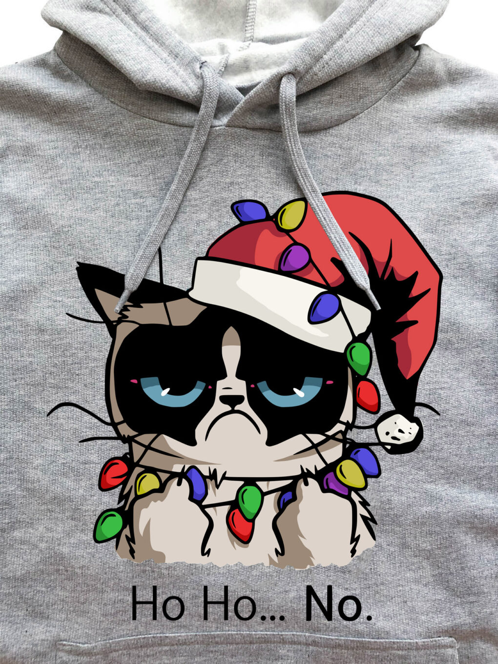 Hanorac printat-Christmas Grumpy Cat, Unisex