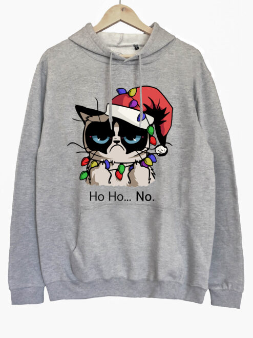 Hanorac printat-Christmas Grumpy Cat, Unisex