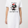 Rochie bumbac organic-I'm Fine for Christmas