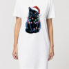 Rochie bumbac organic-Xmas Black Cat