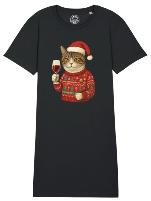 Rochie bumbac organic-Christmas Cheers