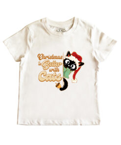 Tricou bumbac-Christmas Is Better with Cats, Copii