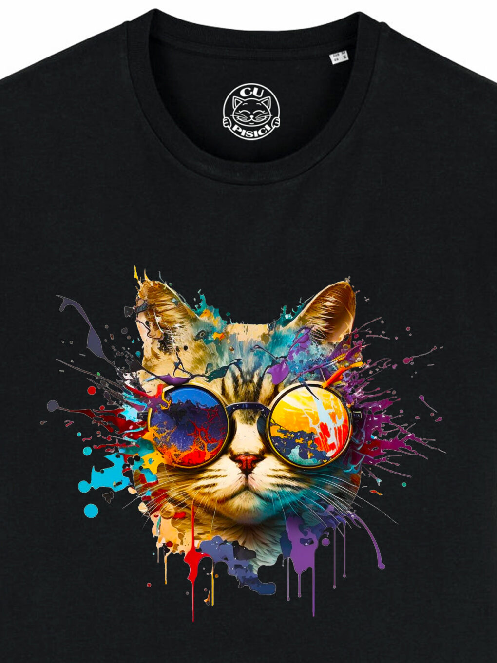 Tricou bumbac organic-Energy Cat, Barbati - imagine 3