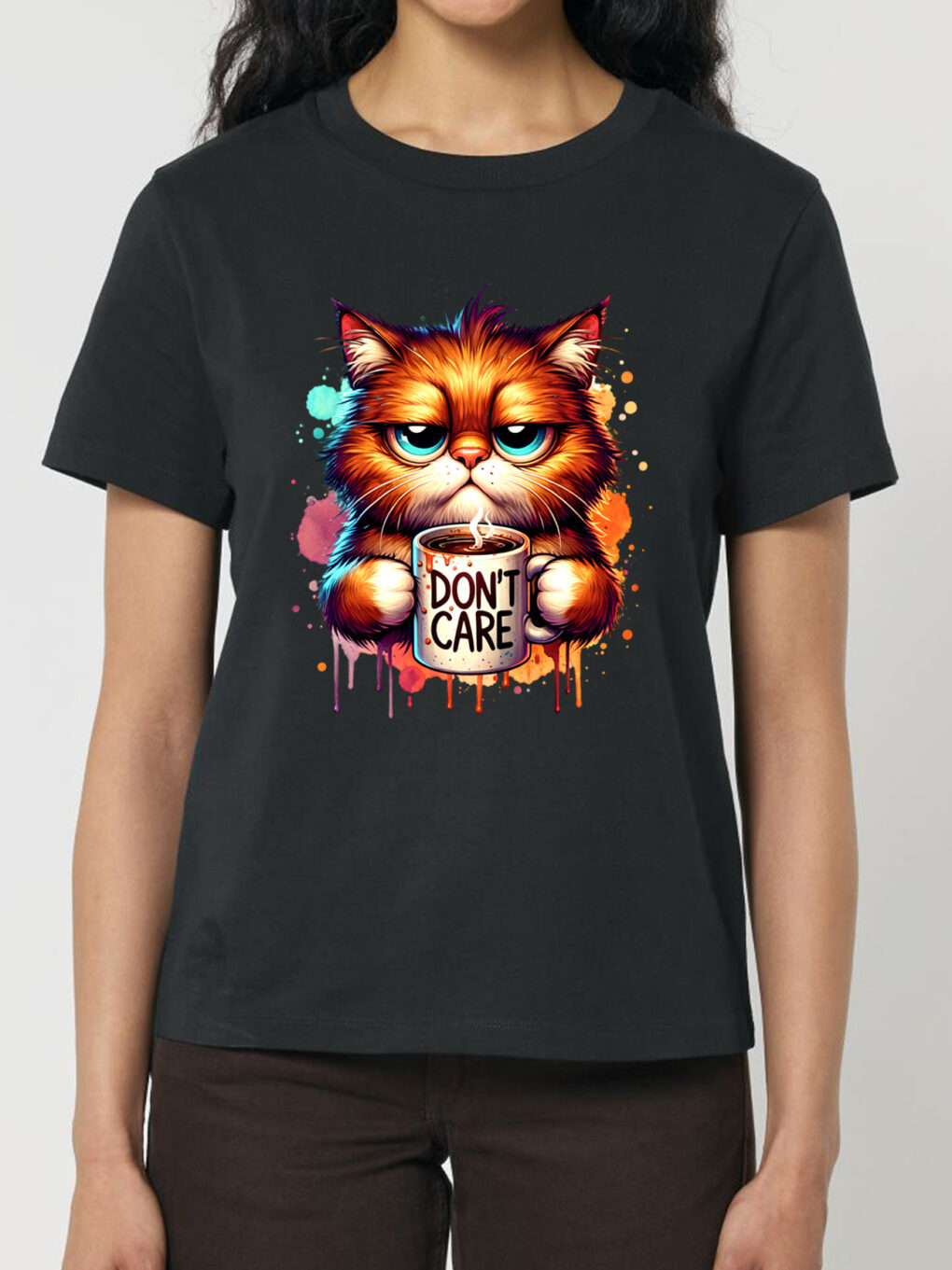 Tricou bumbac organic-Don't Care, Femei