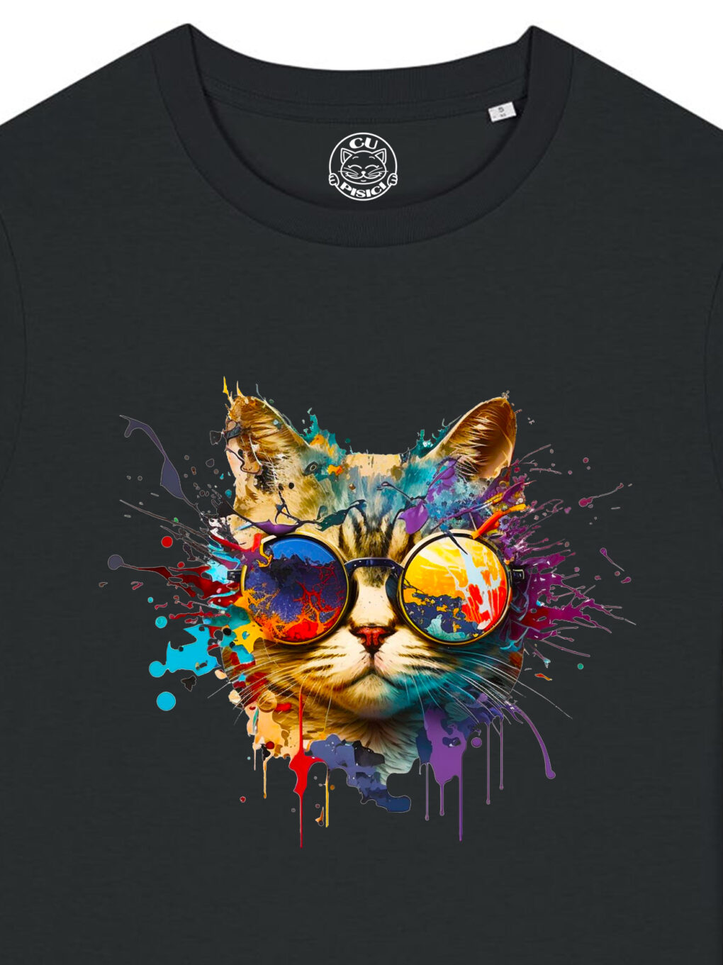 Tricou bumbac organic-Energy Cat, Femei