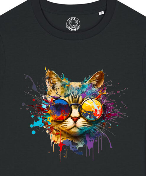 Tricou bumbac organic-Energy Cat, Femei