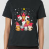 Tricou bumbac organic-Meow Christmas Tree, Femei