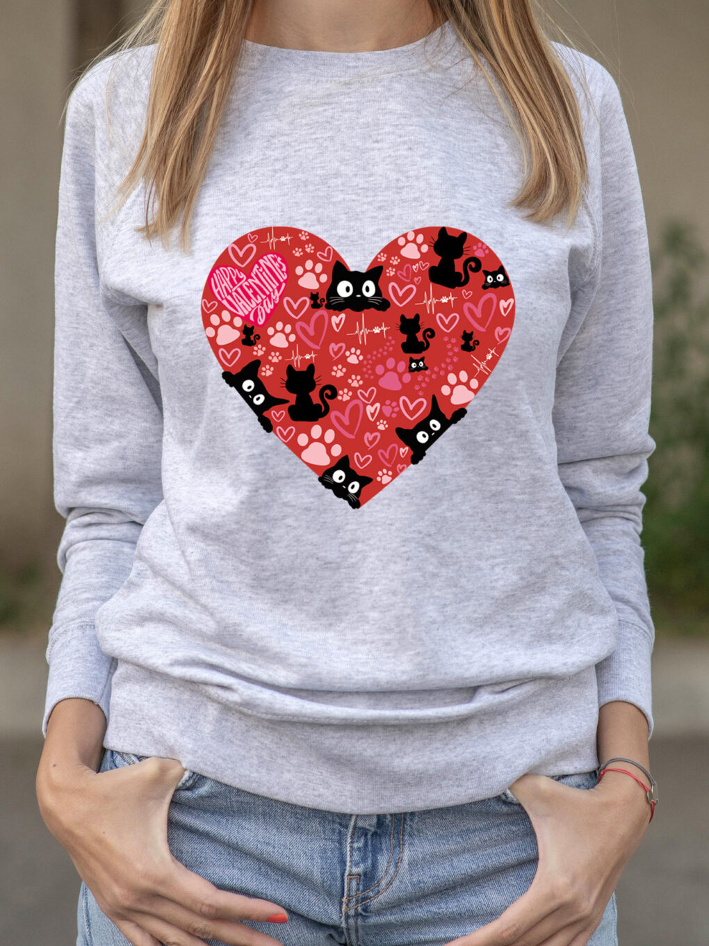 Bluza Printata-I Love Cats, Femei