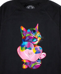 Bluza Printata-Rainbow Cat Love, Femei