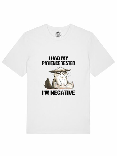 Tricou din bumbac organic Premium-I Had My Patience Tested, Barbati