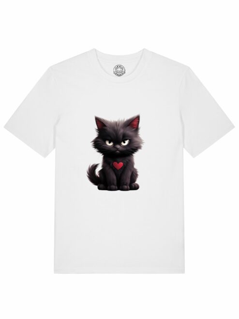 Tricou din bumbac organic Premium-Grumpy Meowlentine, Barbati