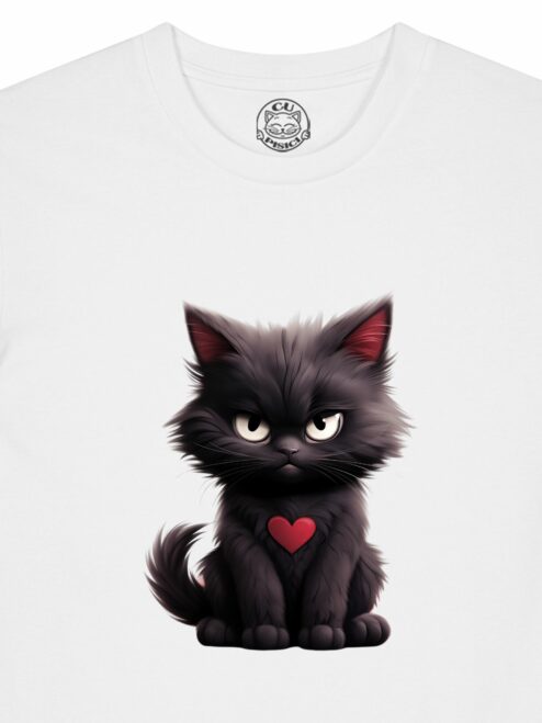 Tricou din bumbac organic Premium-Grumpy Meowlentine, Barbati