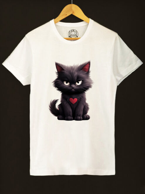 Tricou bumbac organic-Grumpy Meowlentine, Barbati