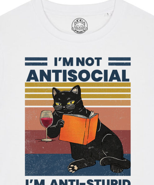 Tricou bumbac organic-Anti-stupid, Femei