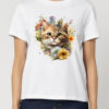 Tricou bumbac organic-Summer Cat, Femei