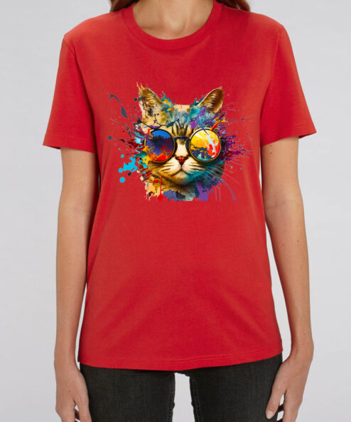 Tricou bumbac organic-Energy Cat, UNISEX