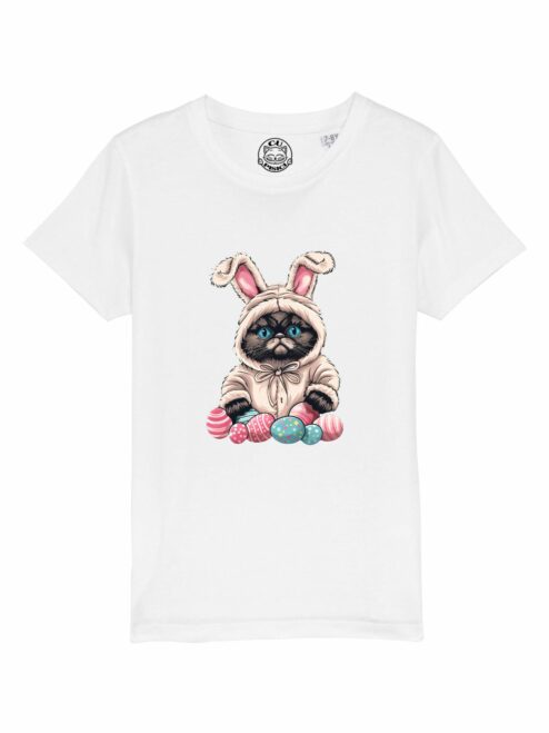Tricou din bumbac organic Premium-Grumpy Easter Cat